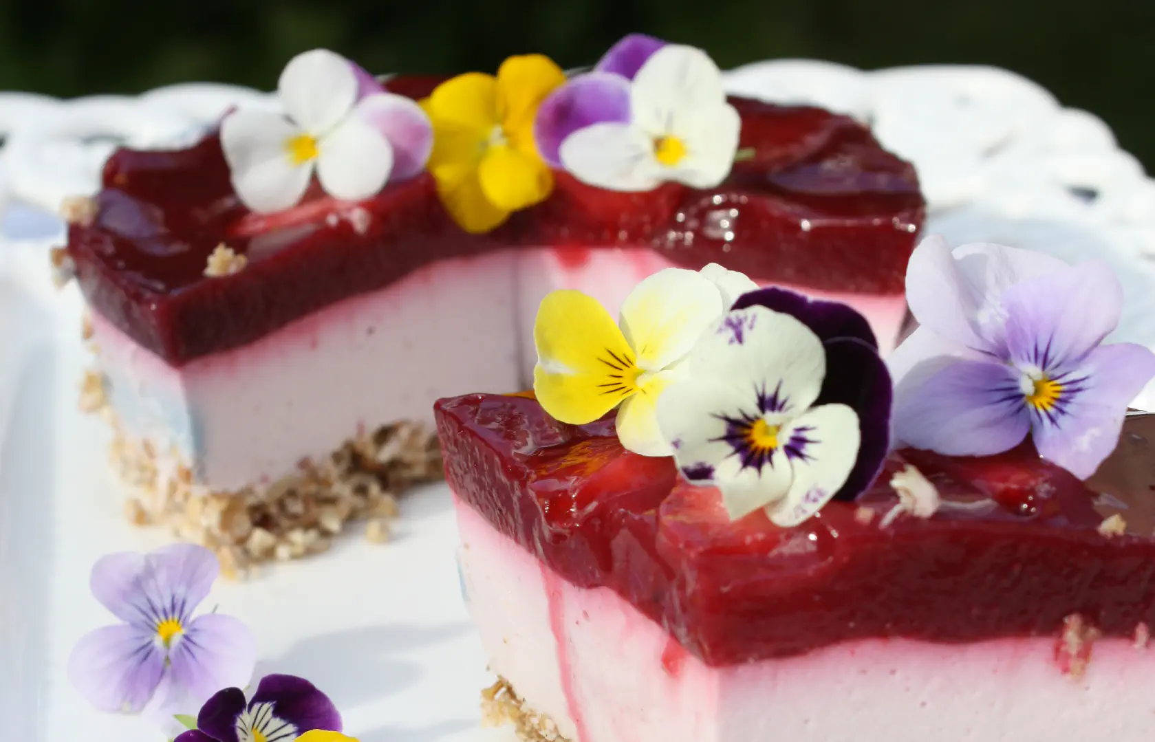 Cheesecake cu fructe, fara coacere